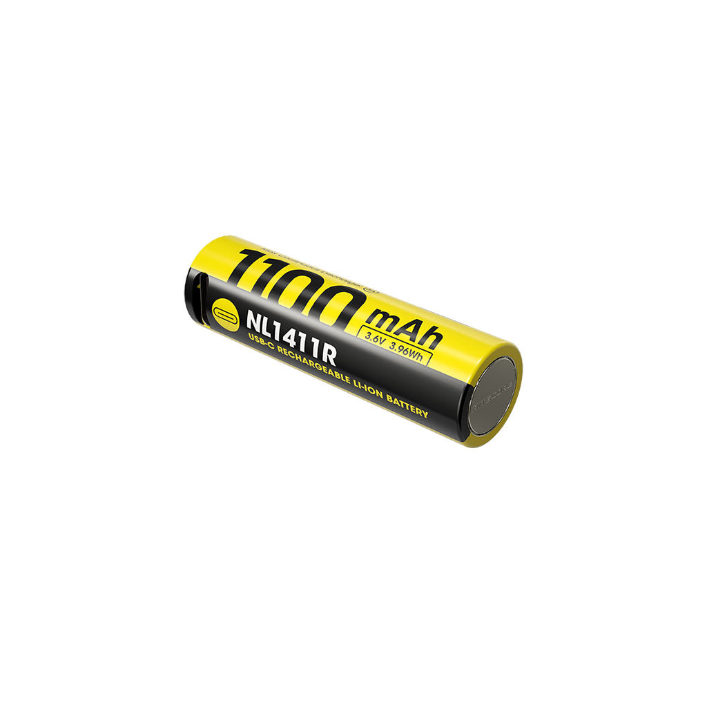 Nitecore Battery NL1411R 1100mAh USB-C Rechargeable