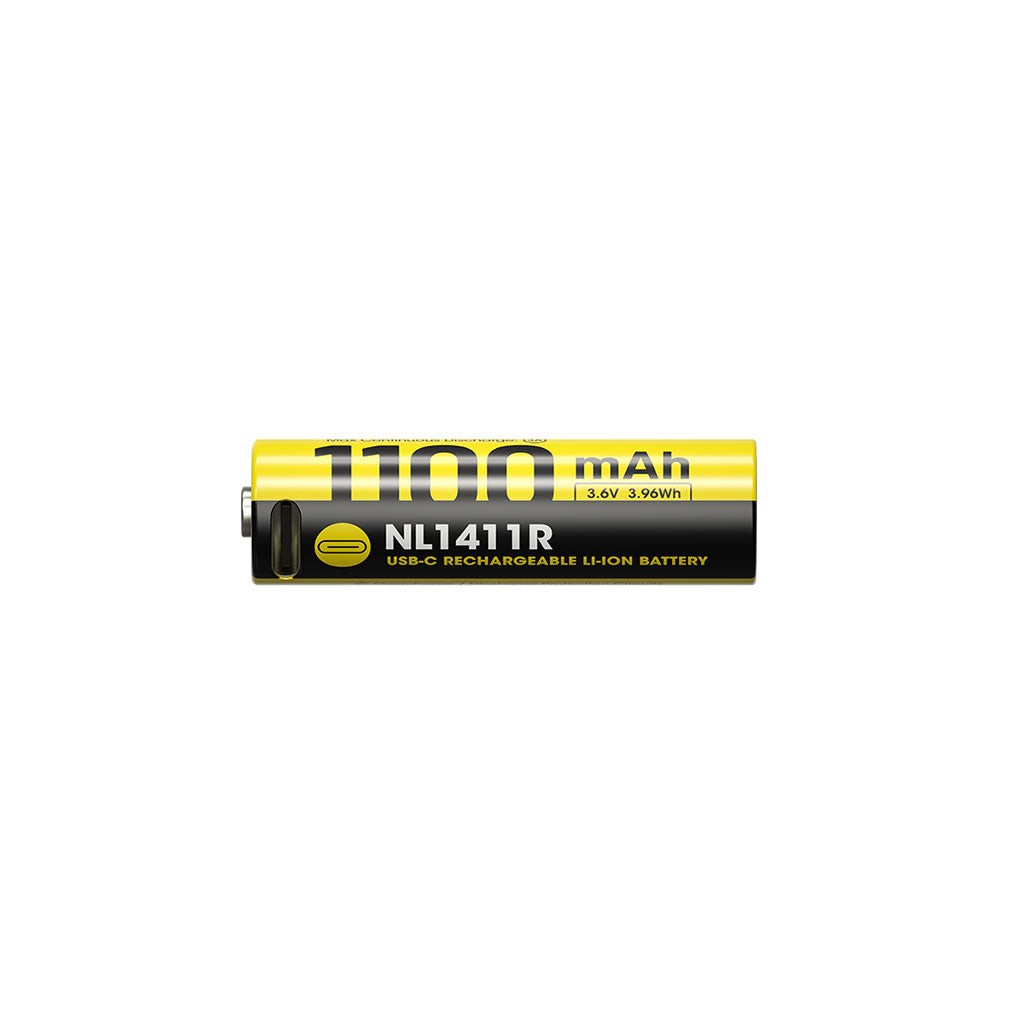 Nitecore Battery NL1411R 1100mAh USB-C Rechargeable