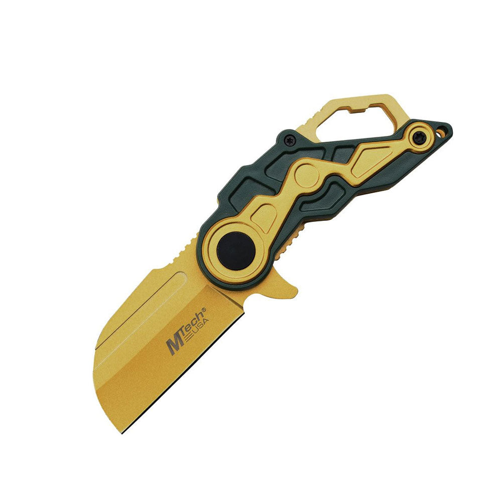 MTech MTA1199 Linerlock Assisted Folding Blade (Gold)