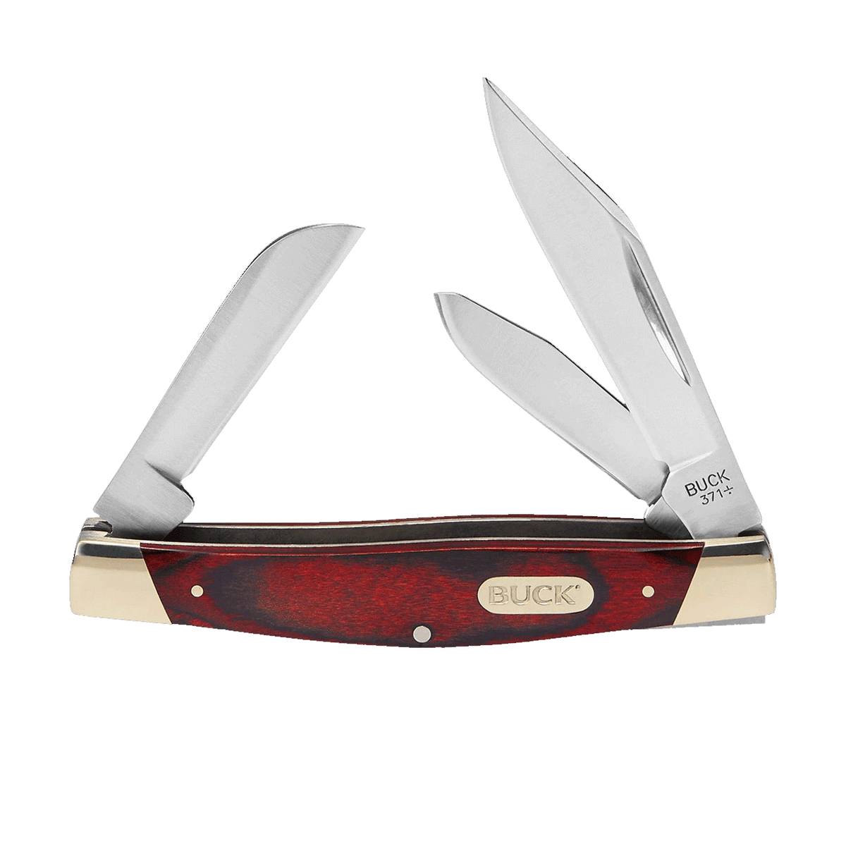 Buck 371 Stockman Folder (Redwood Handle)