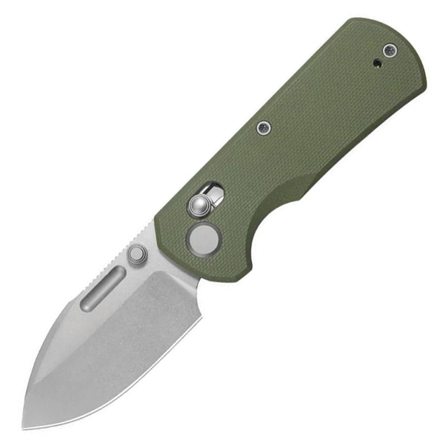 GEO Knife Belluf Crossbar Lock M390 (Green G10 Handle)