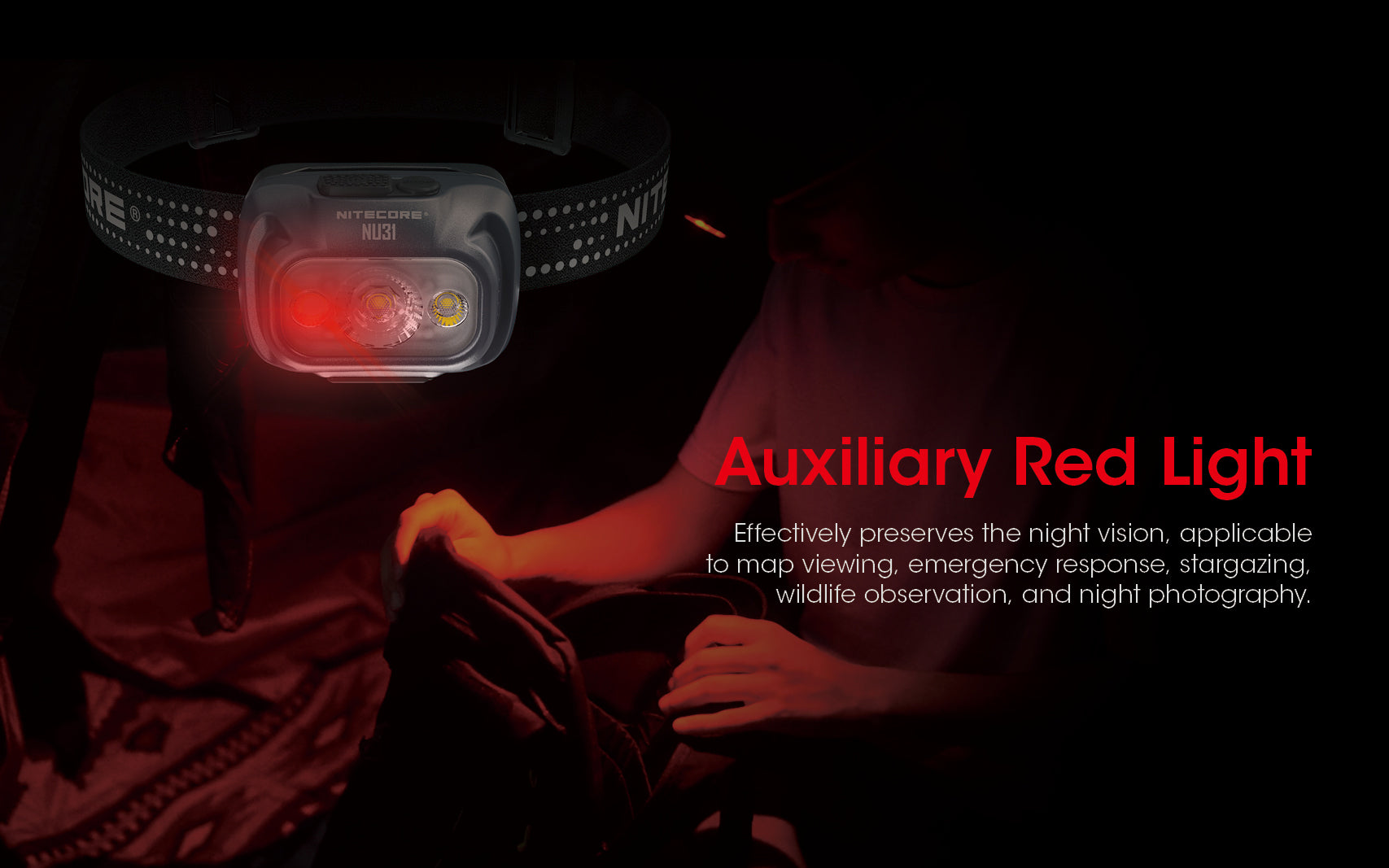 Nitecore NU31 Triple Output Lightweight Rechargeable Headlamp (550 Lumens) (3 Versions)