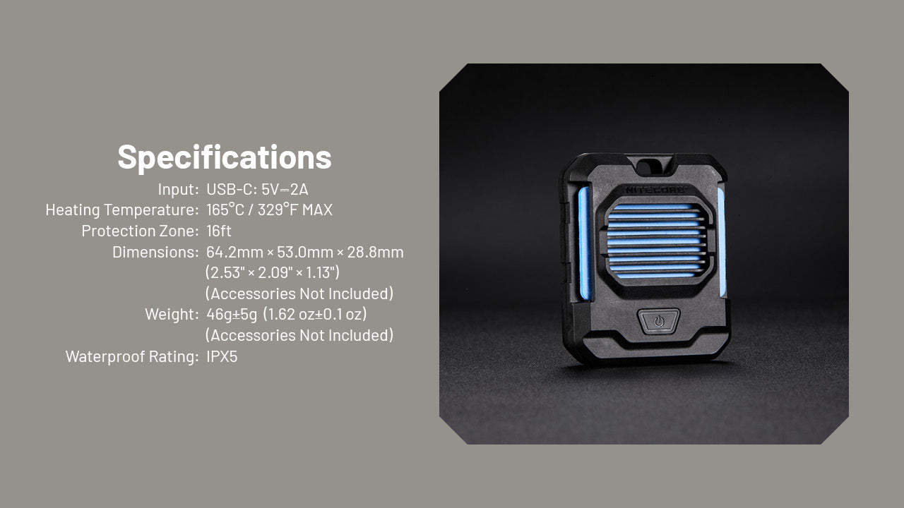 Nitecore EMR05 TAC Portable Electronic Mosquito Repeller