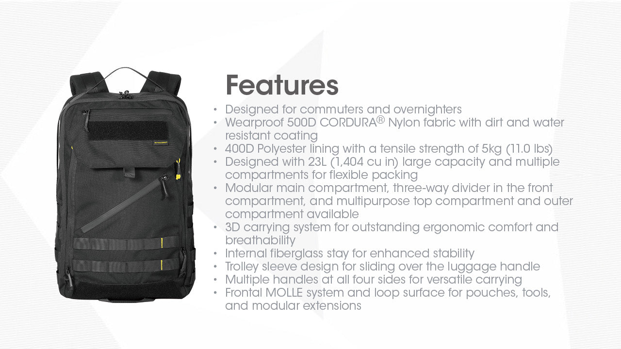 Nitecore Multi-Purpose Commuting Backpack BP23 Pro