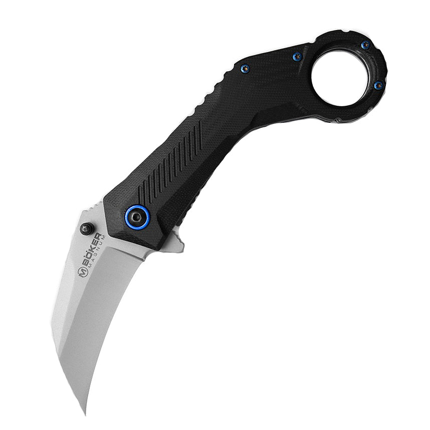 Boker Magnum Veloc Wharncliffe Assisted Folding Knife (Black G10 Handle)