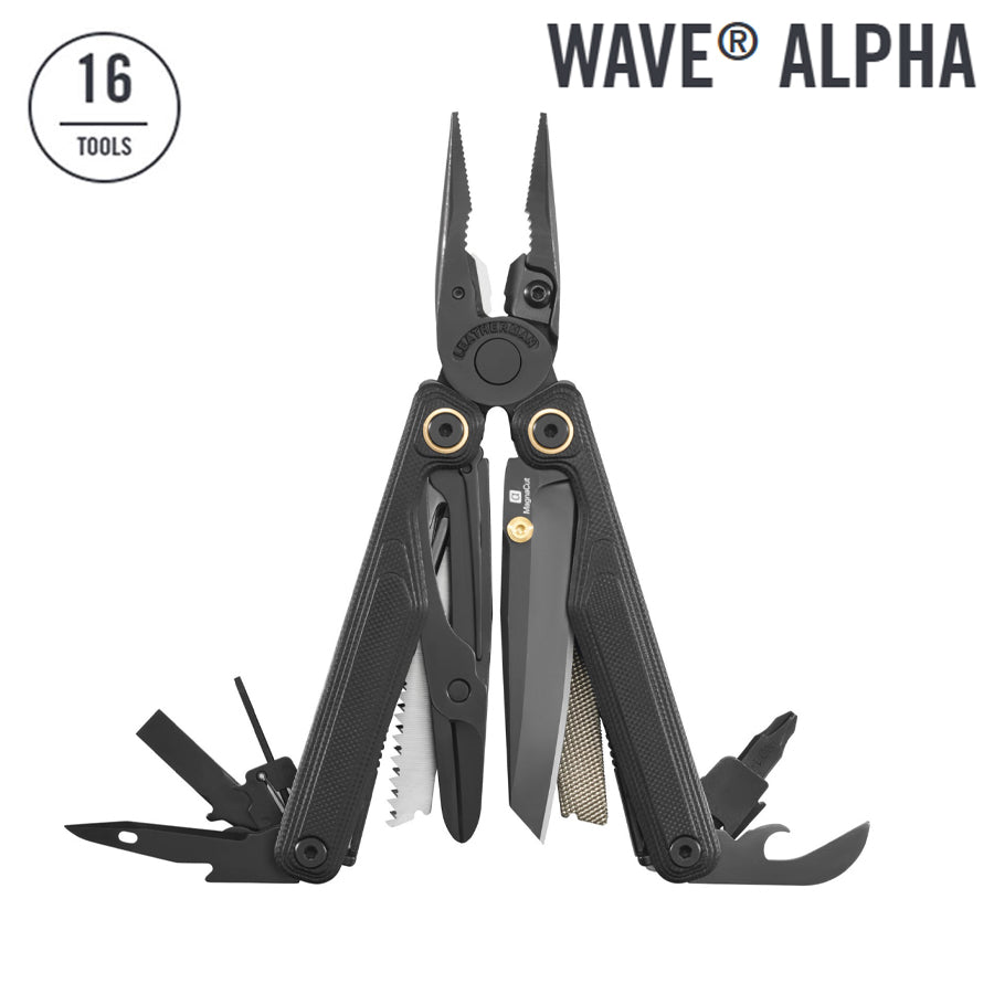 Leatherman Wave® Alpha Multitool (Obsidian Black G10 Handle)