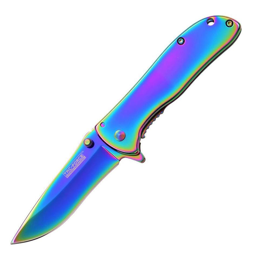 Tac Force 861 Assisted EDC Folding Knife (Rainbow Handle)
