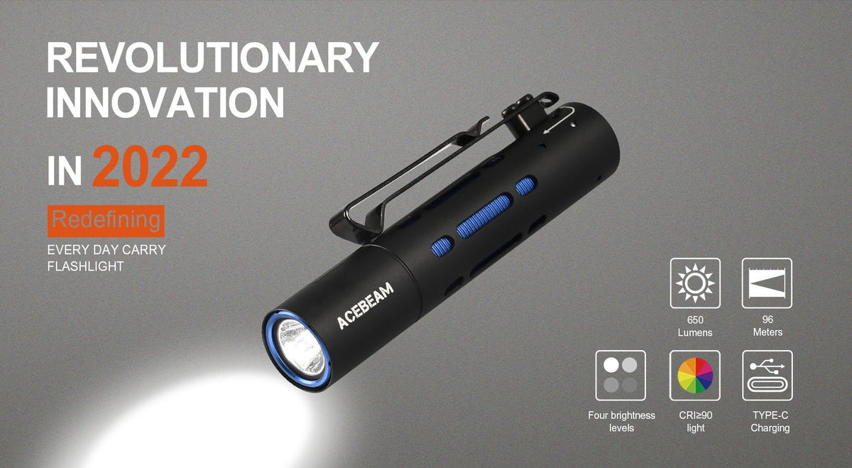 Acebeam Rider RX AL EDC Flashlight (650 Lumens)