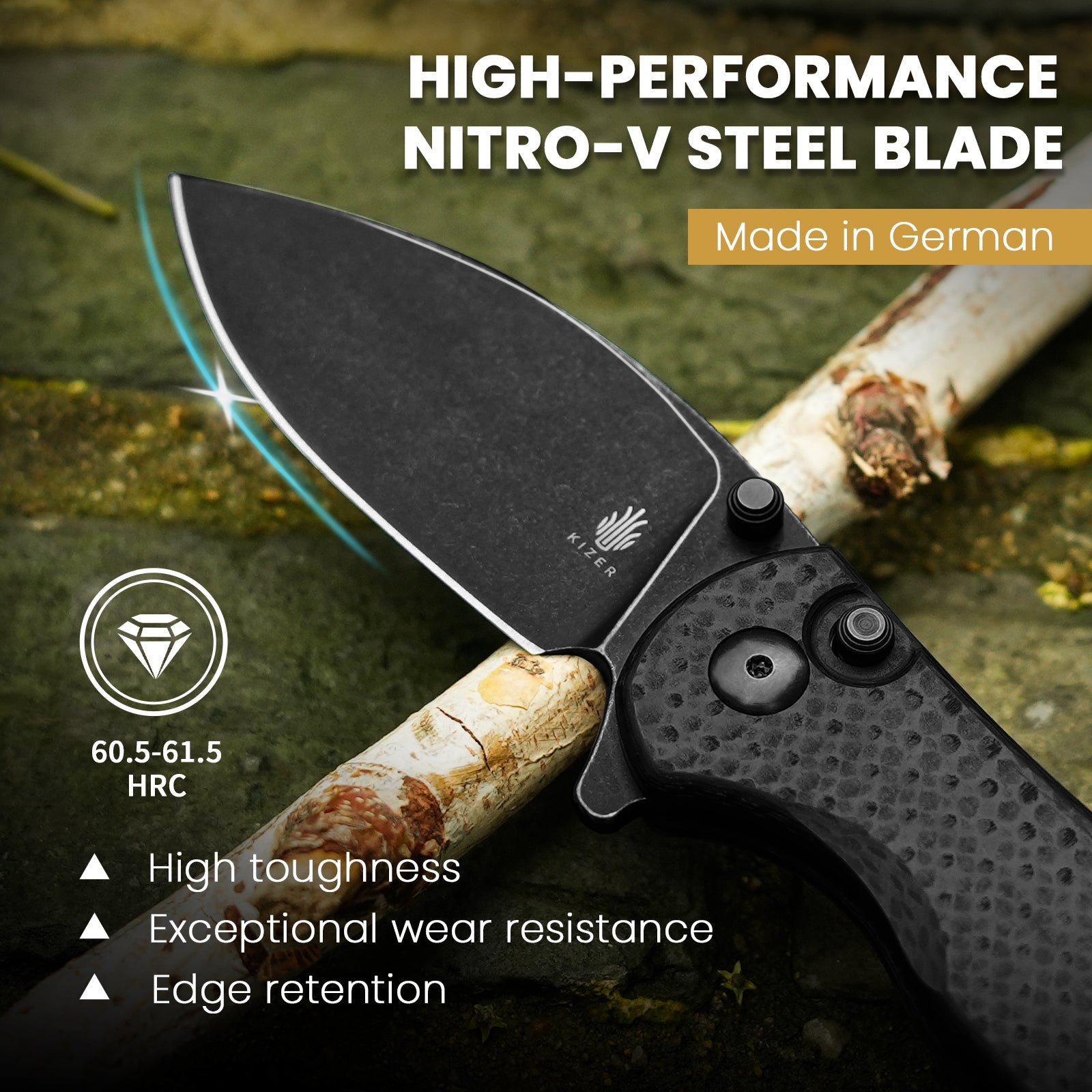 Kizer V3669A2 Mini Grouper Nitro V