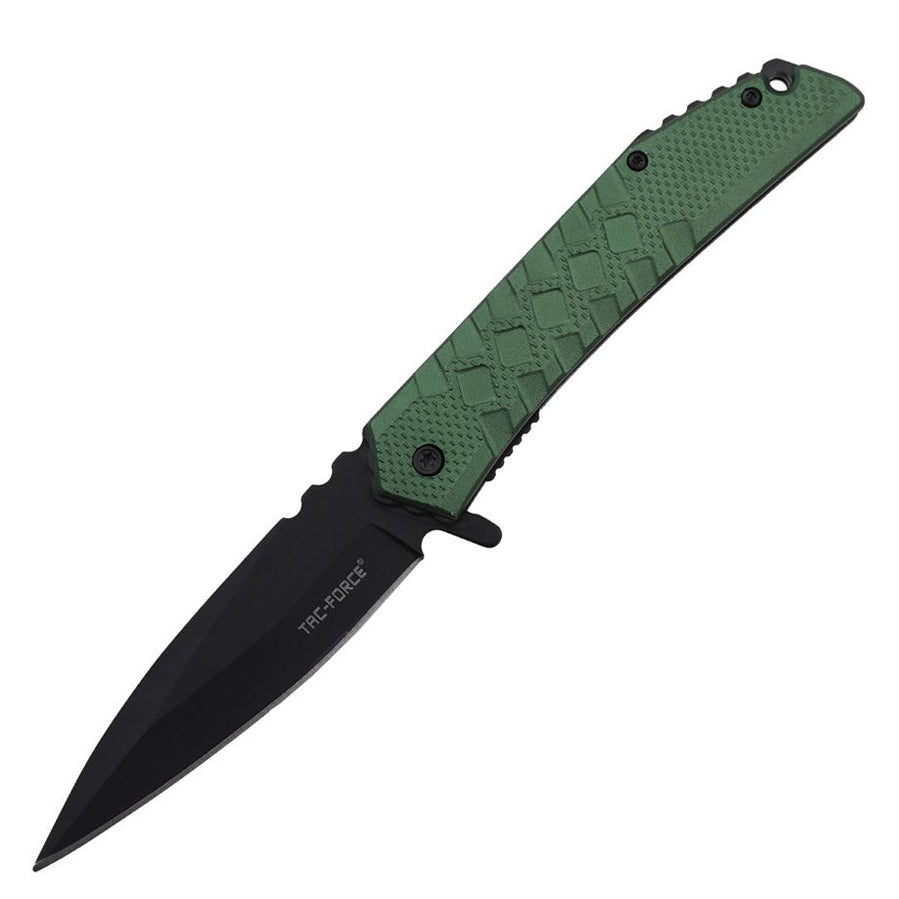 Tac Force 1050 Assisted EDC Folding Knife (Green Aluminum Handle)