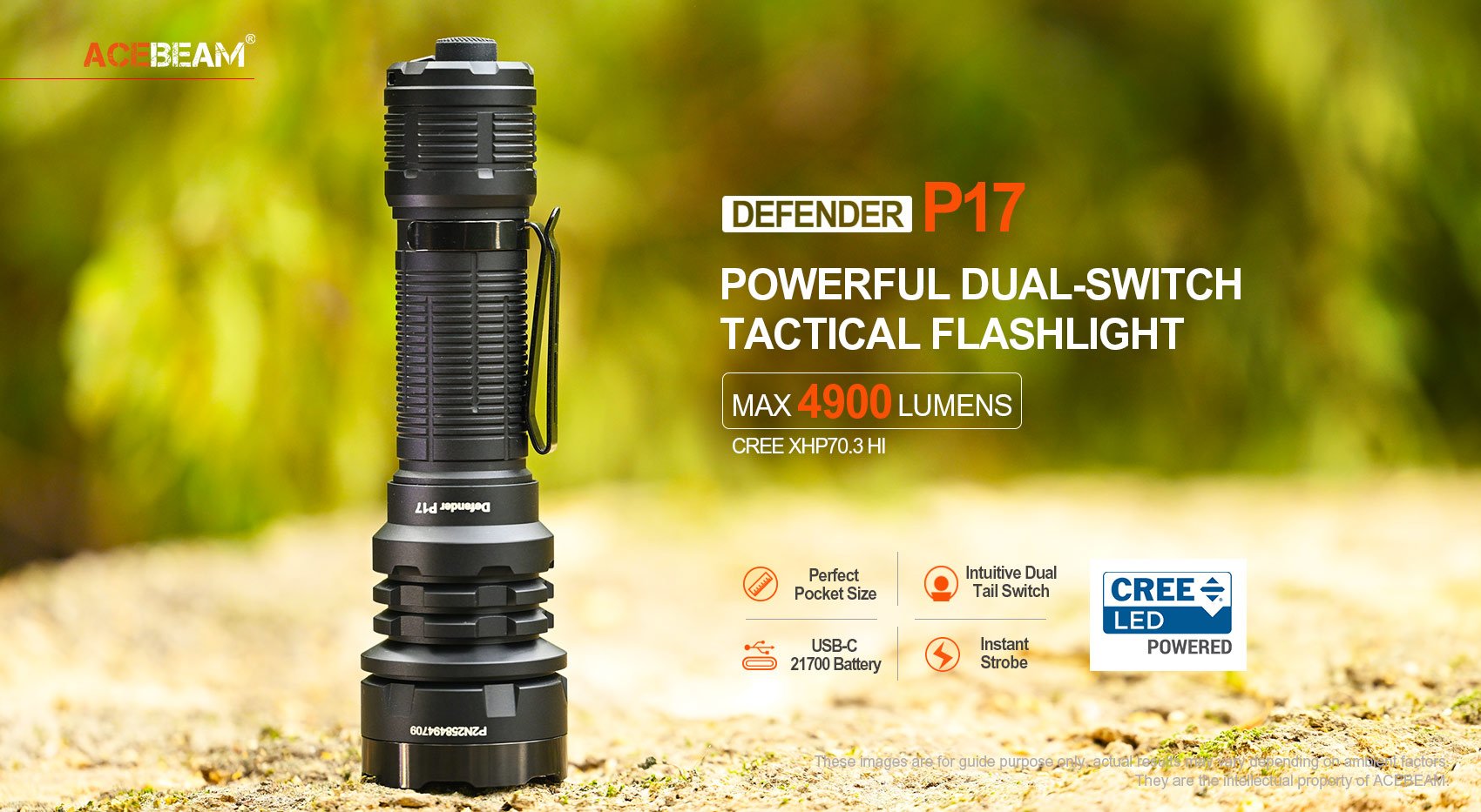 Acebeam P17 Tactical Flashlight (4900 Lumens)