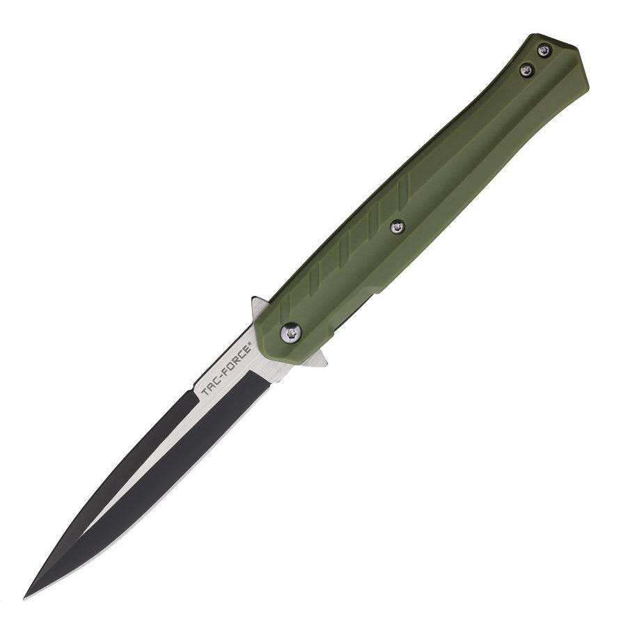 Tac Force 2002 Assisted EDC Folding Knife (Green Nylon Fiber Handle)
