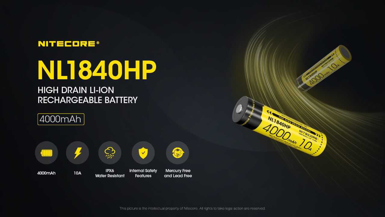 Nitecore Battery 18650 NL1840HP