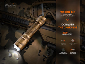 Fenix TK20R UE Rechargeable Tactical Flashlight (2800 Lumens)(4 Versions)