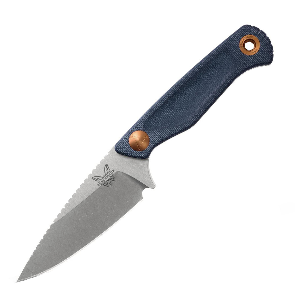 Benchmade 203-04 Dacian Pocket Fixed Blade (Blue Denim Micarta Handle)
