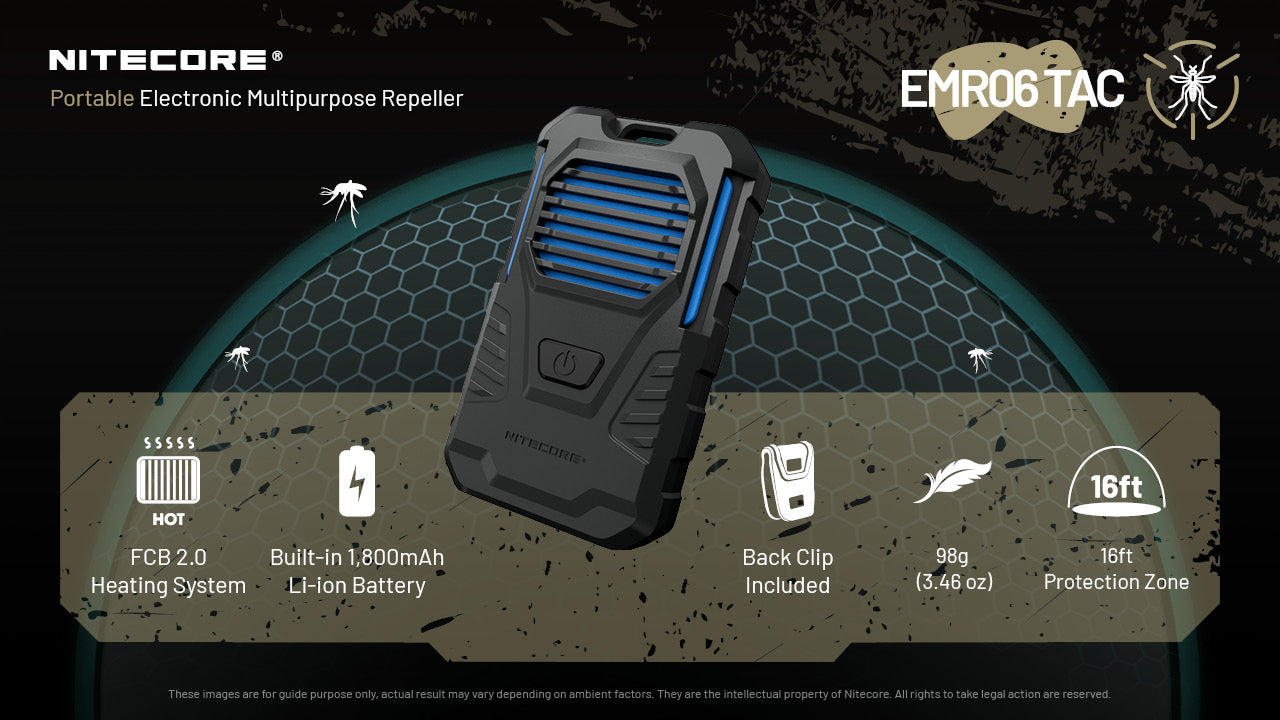 Nitecore EMR06 TAC Rechargeable Portable Electronic Mosquito Repeller