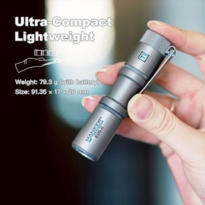 Manker E05 II EDC Rechargeable Flashlight (Titanium) (2 Versions)