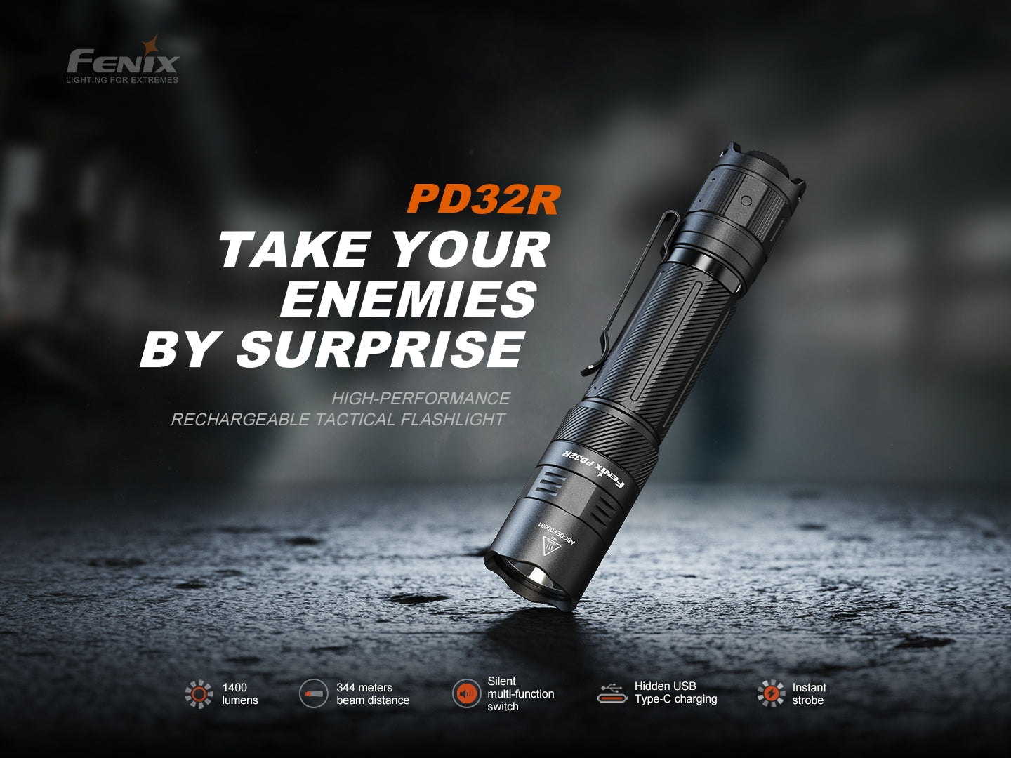 Fenix PD32R LED REchargeable Flashlight (1400 Lumens)