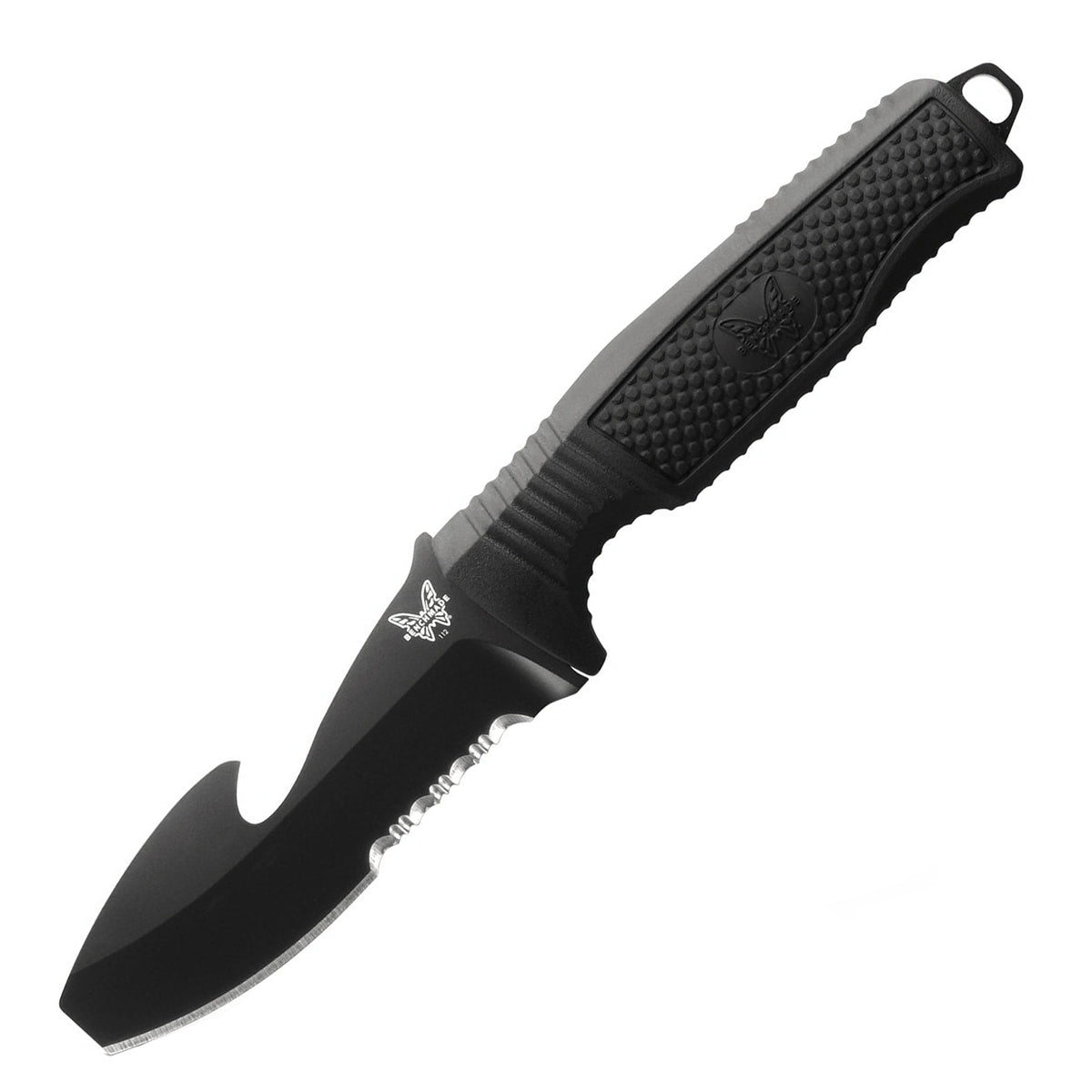 Benchmade 112SBK-BLK H2O Fixed Blade (Black Rubber Handle)
