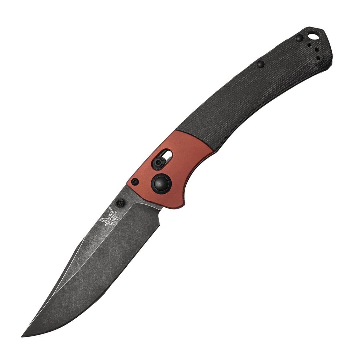 Benchmade 15080BK-04 Crooked River Folding Knife (Black Canvas Micarta Handle)