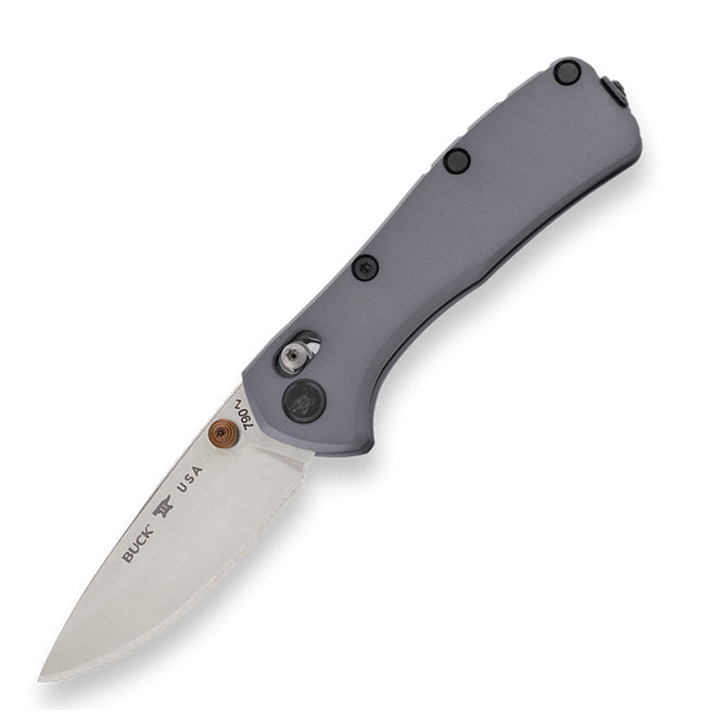 Buck 790 Mini Range Elite Folder (Gray Aluminum Handle)