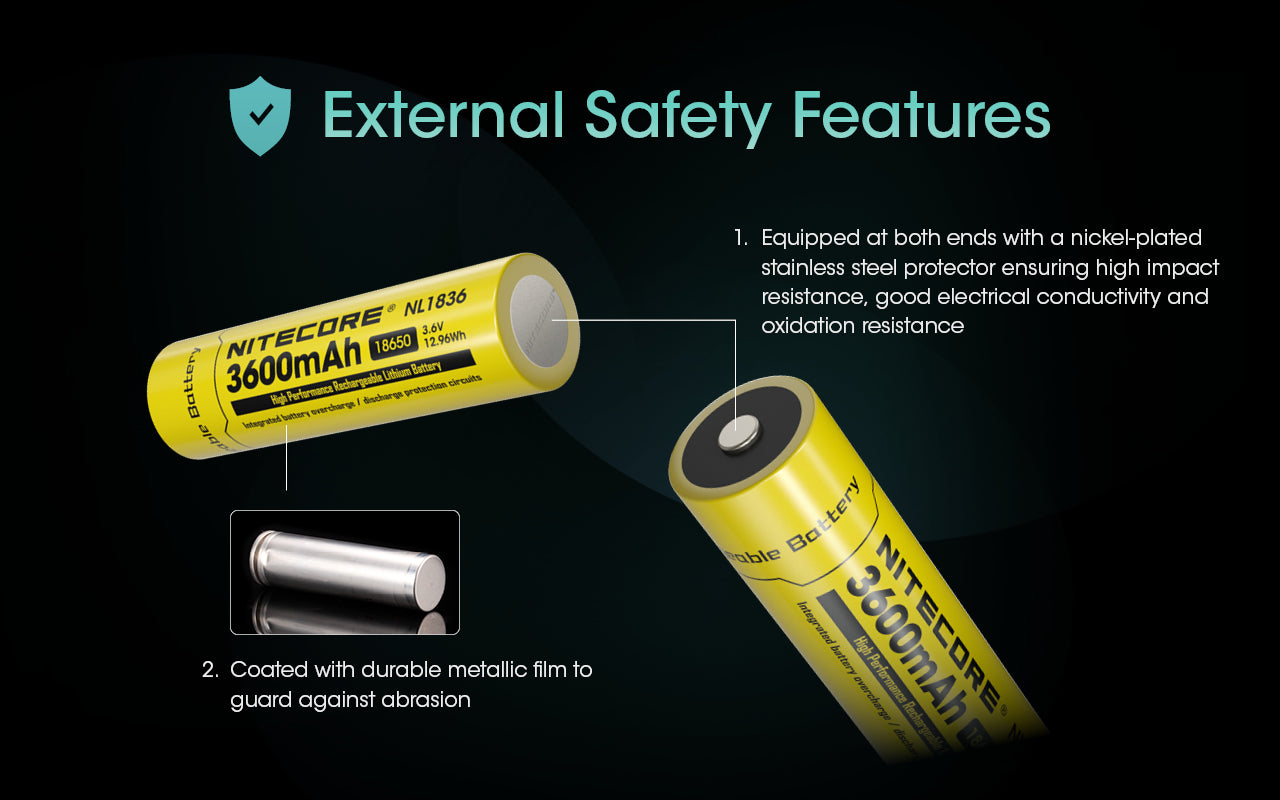 Nitecore Battery NL1836 18650 3600mAh Rechargeable