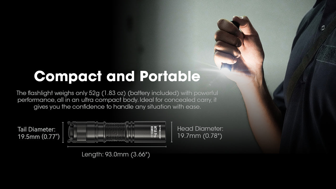 Nitecore MT1A Pro Rechargeable Flashlight (800 Lumens)
