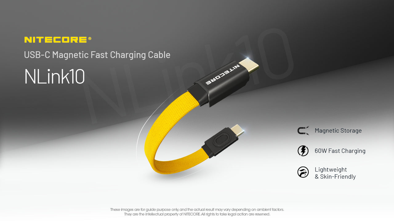 Nitecore Accessory NLink10 Magnetic Fast Charging Cable (USB-C to USB-C)