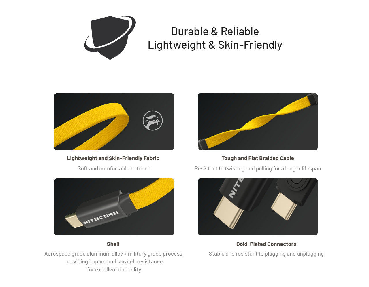 Nitecore Accessory NLink10 Magnetic Fast Charging Cable (USB-C to USB-C)