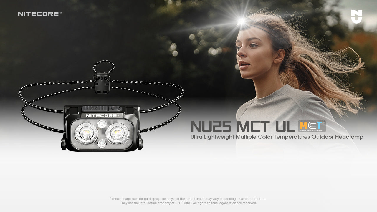 Nitecore NU25 MCT UL Rechargeable Headlamp (Black) (400 Lumens)