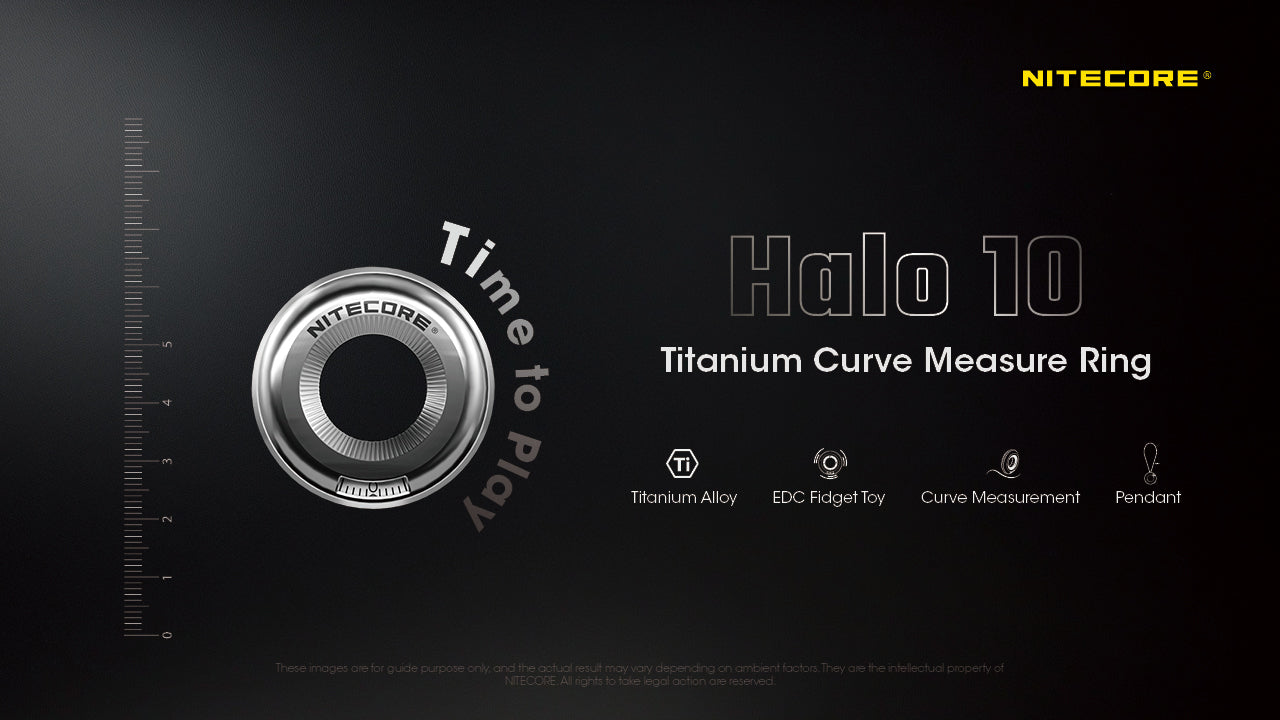 Nitecore Accessory Halo 10 Titanium Curve Measure Ring