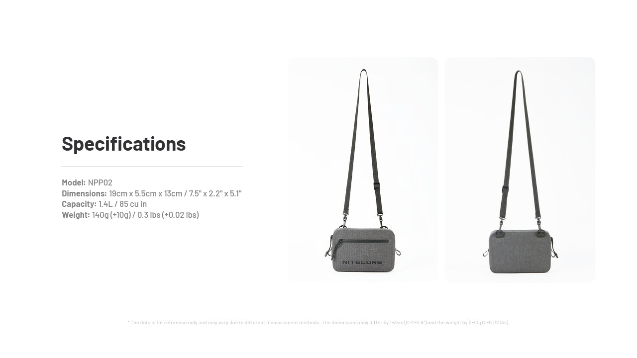 Nitecore NPP02 Waterproof Crossbody Bag
