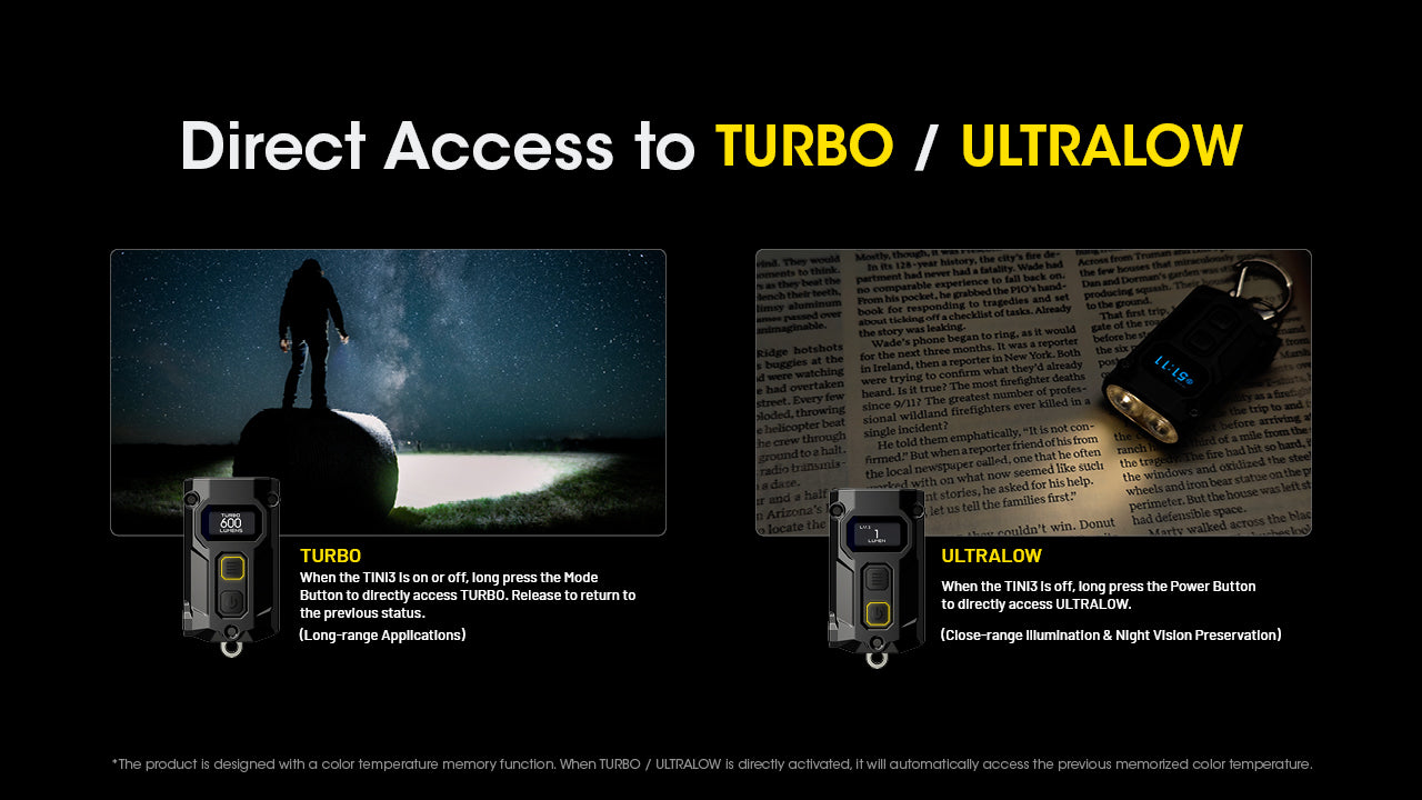 Nitecore TINI 3 Keychain Rechargeable Flashlight (600 Lumens) (2 Versions)