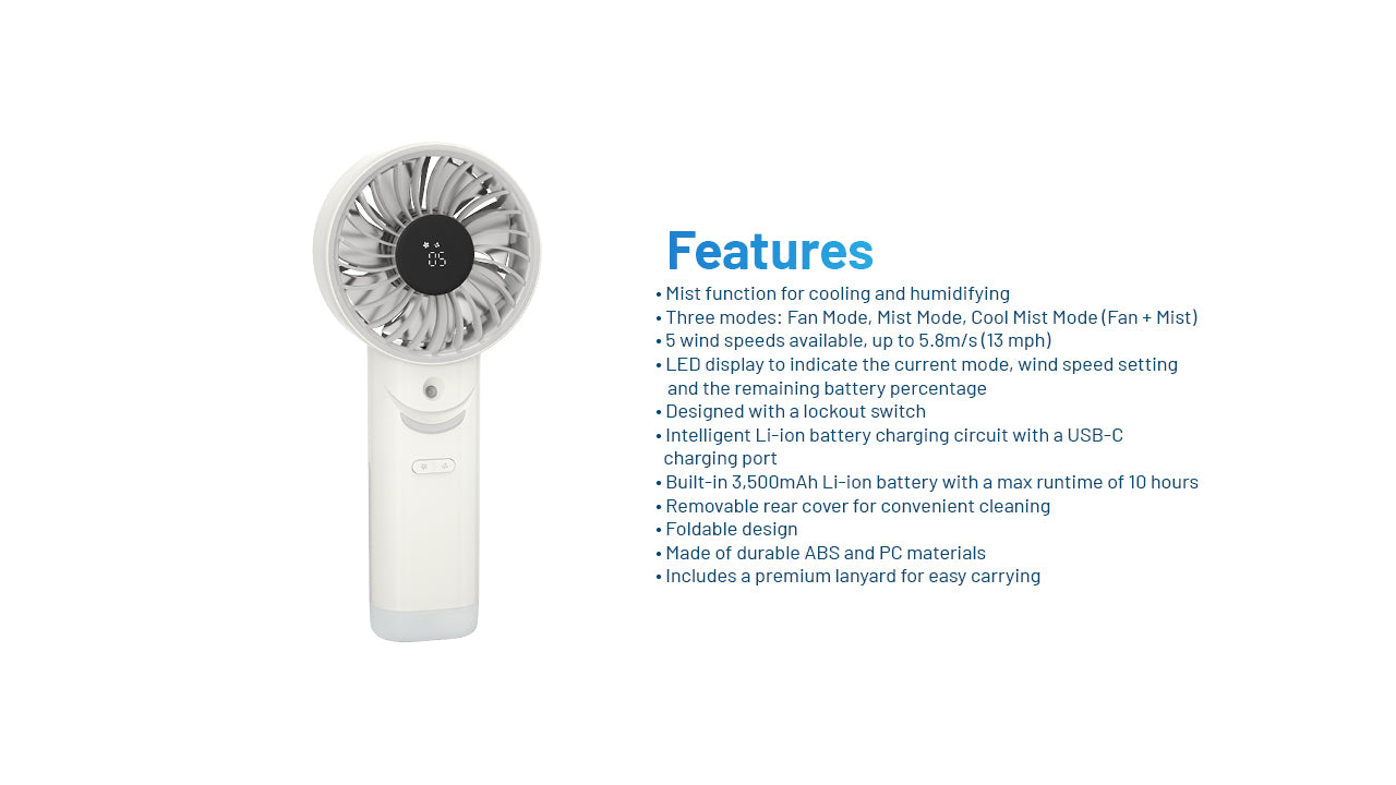 Nitecore izzCool 30 Portable Foldable Air Conditioner Fan