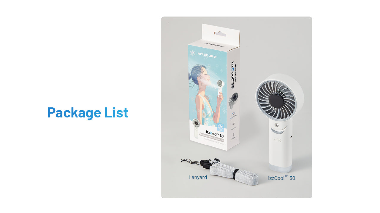 Nitecore izzCool 30 Portable Foldable Air Conditioner Fan