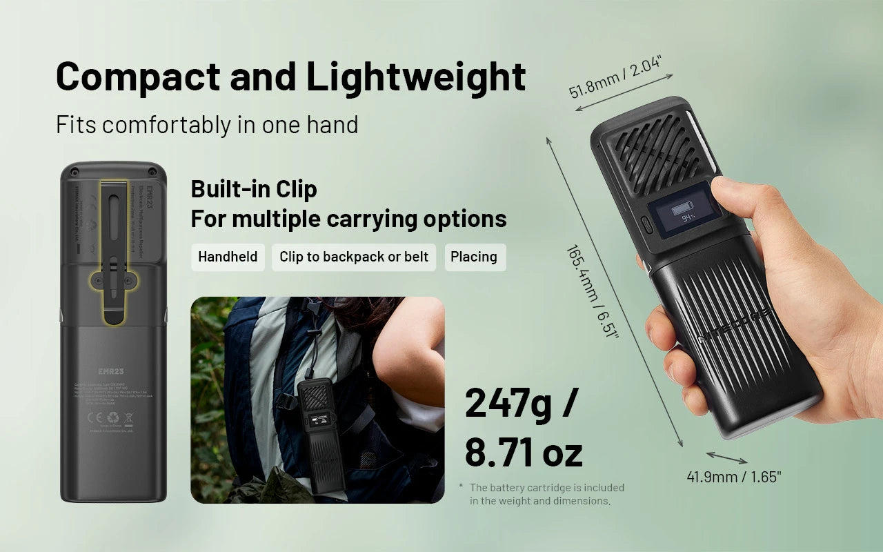 Nitecore EMR23 Rechargeable Mosquito Repeller & 8000mAh Power Bank