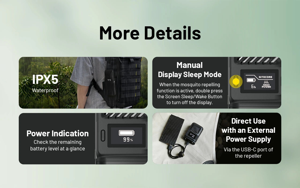 Nitecore EMR23 Rechargeable Mosquito Repeller & 8000mAh Power Bank