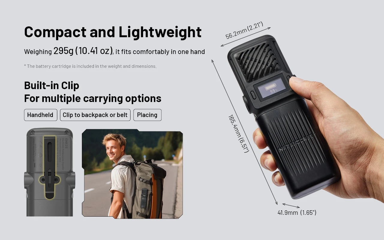 Nitecore EMR25 Rechargeable Mosquito Repeller & 12000mAh Power Bank