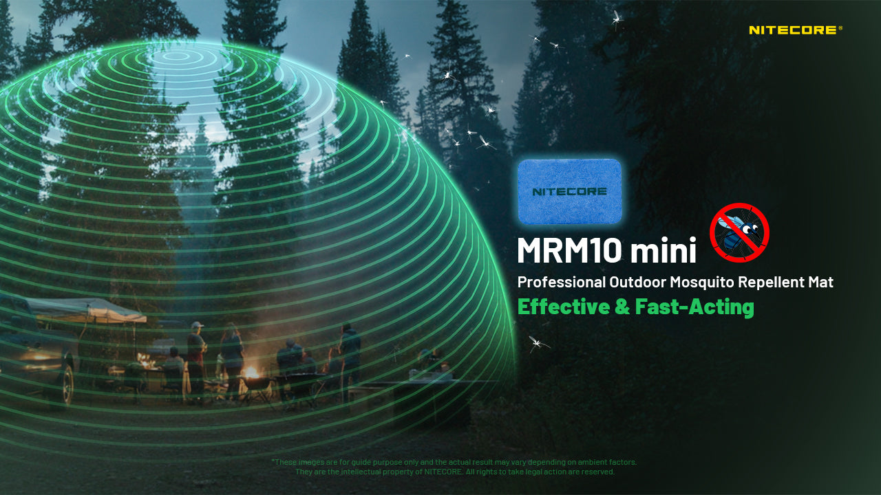 Nitecore MRM10 Mini Mosquito Repellent Mats Refill (60 Pcs/Box) + FREE EMR11D USB-C Mosquito Repeller