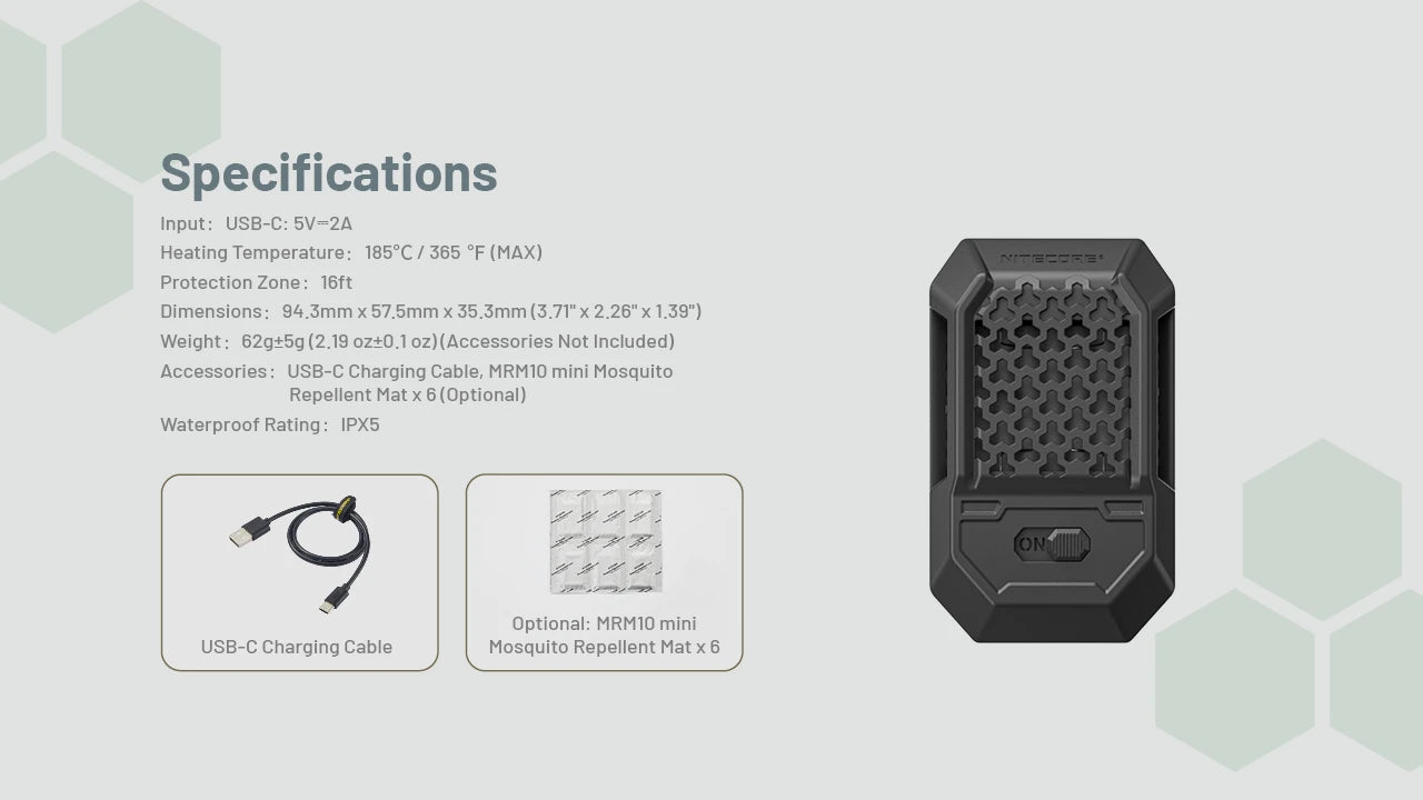 Nitecore EMR15 Portable Electronic Mosquito Repeller