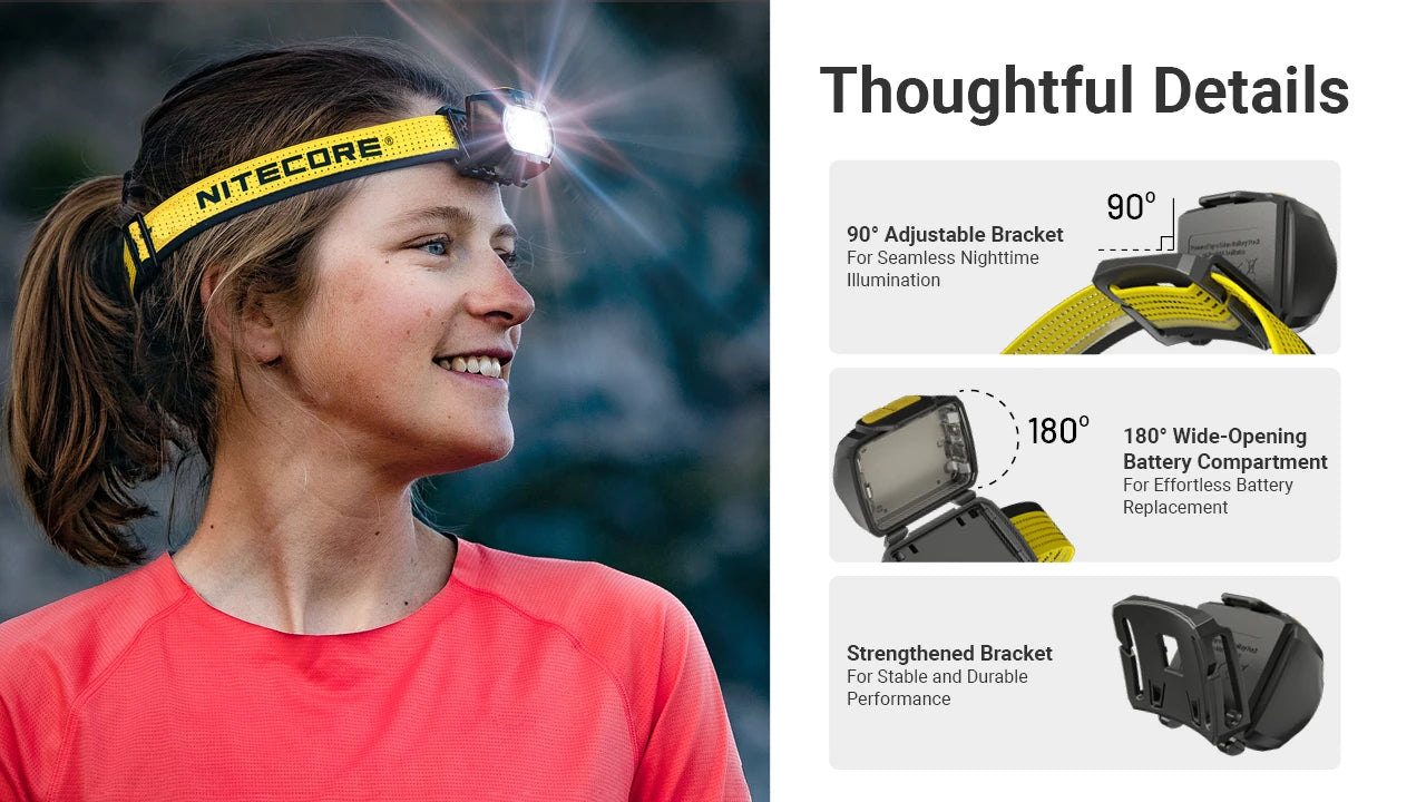 Nitecore UT27 MCT Rechargeable Headlamp Pro Package (Shadow Black) (800 Lumens)