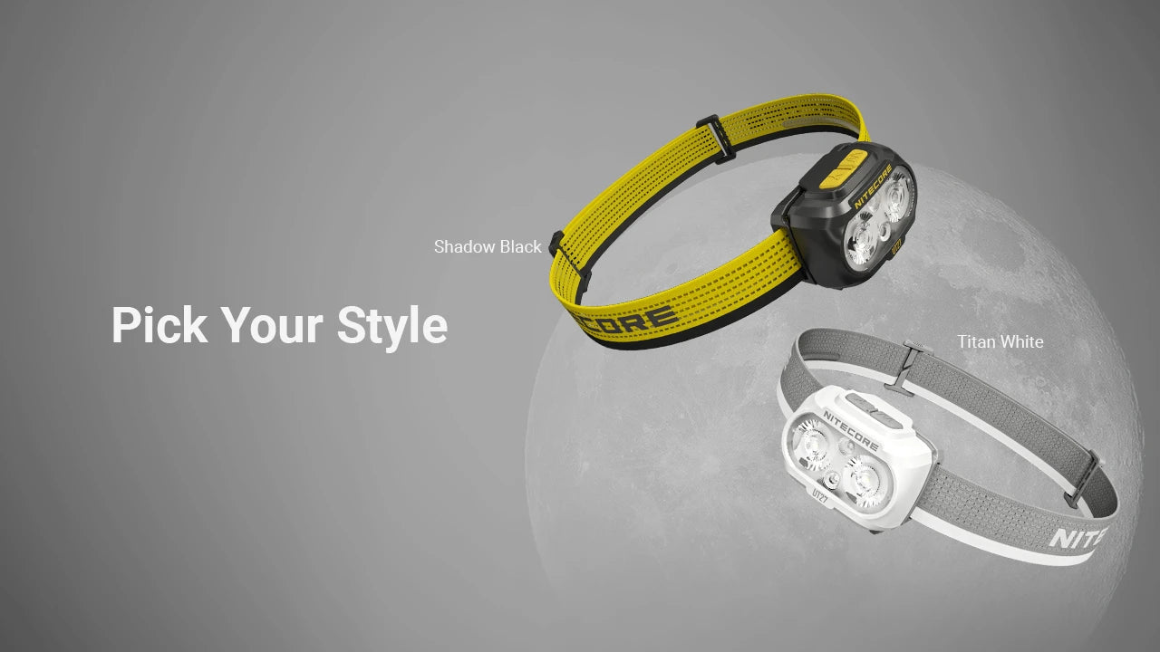 Nitecore UT27 MCT Rechargeable Headlamp Pro Package (Shadow Black) (800 Lumens)