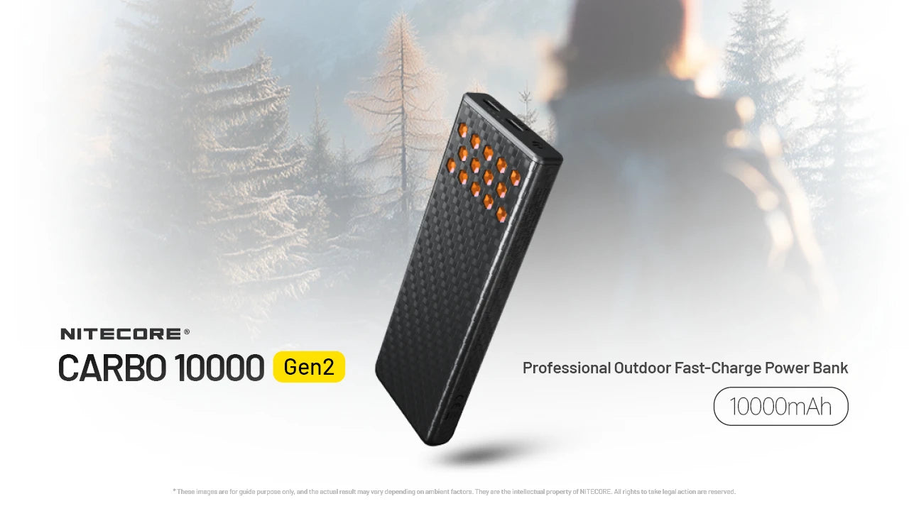 Nitecore CARBO 10000 Gen2 10000mAh Carbon Fiber Shell Power Bank (2 Versions)