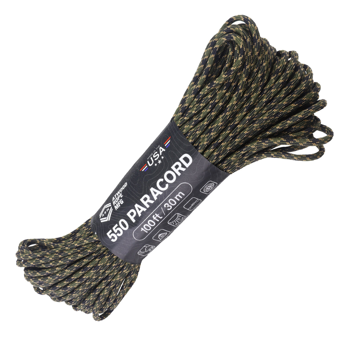 Atwood 550lbs Paracord 7 cores 100ft (Veteran)