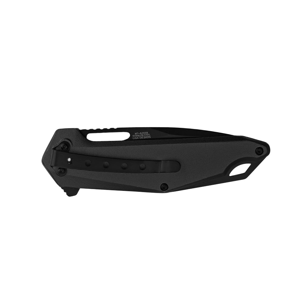 MTech A2038BK Linerlock Assisted Folding Blade (Black Anodized Aluminum Handle)