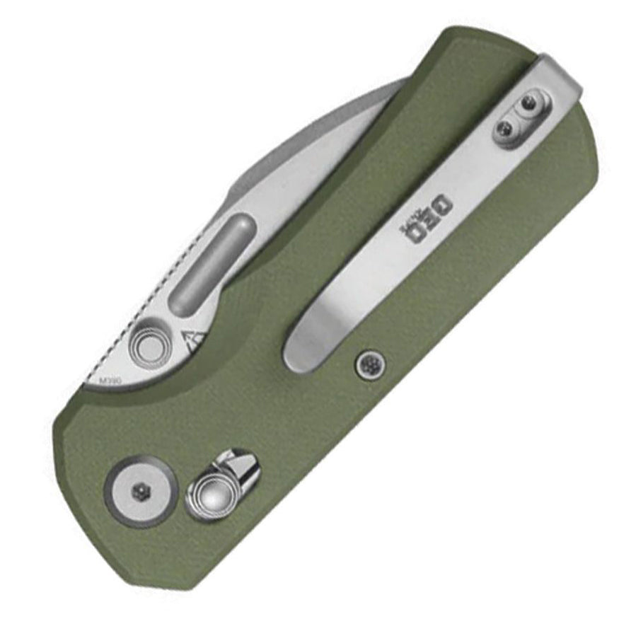GEO Knife Belluf Crossbar Lock M390 (Green G10 Handle)