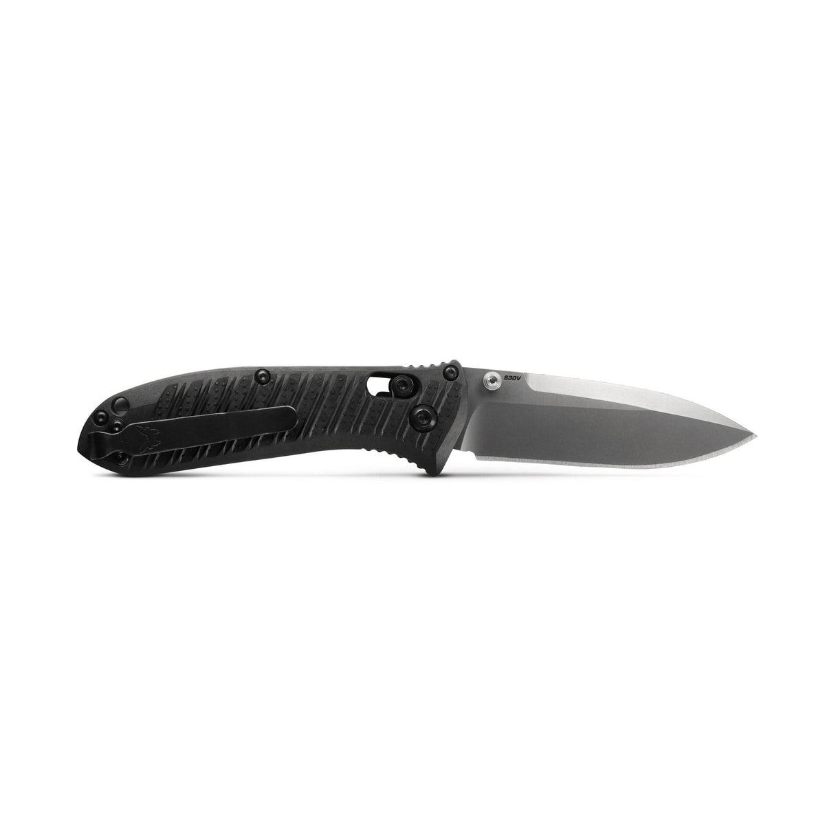 Benchmade 575-1 Mini Presidio II Folding Knife (Milled Black CF-Elite Handle)