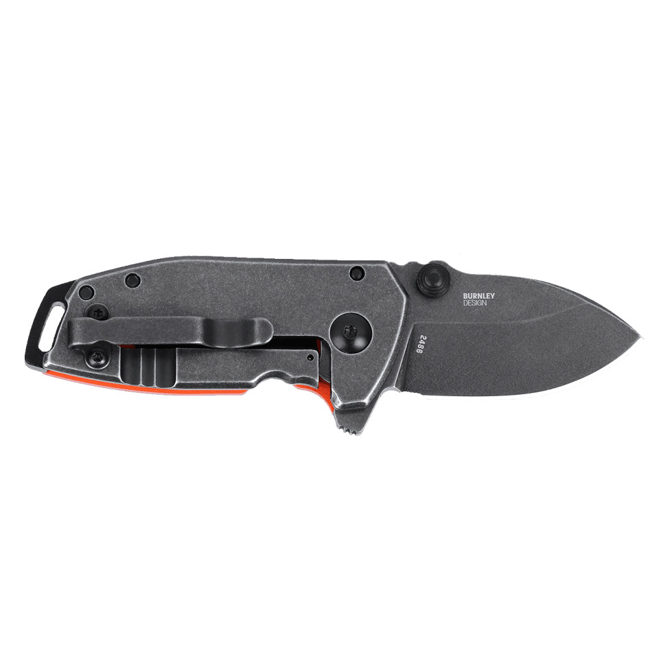 CRKT 2486 Squid Compact Folding Knife (Orange G10 and Stainless Steel Handle)