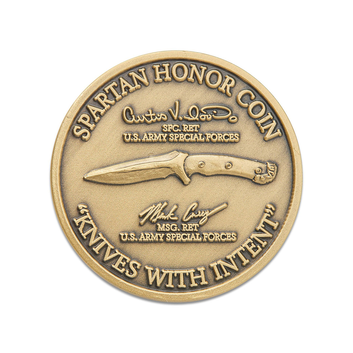 Spartan Blades Challenge Coin (Antiqued Brass)
