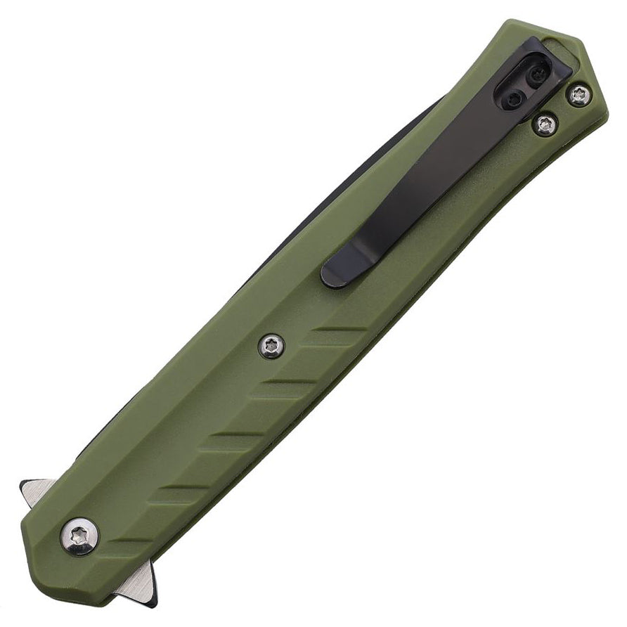 Tac Force 2002 Assisted EDC Folding Knife (Green Nylon Fiber Handle)